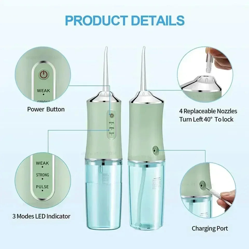 Advanced Portable Oral Irrigator – USB Rechargeable Water Flosser