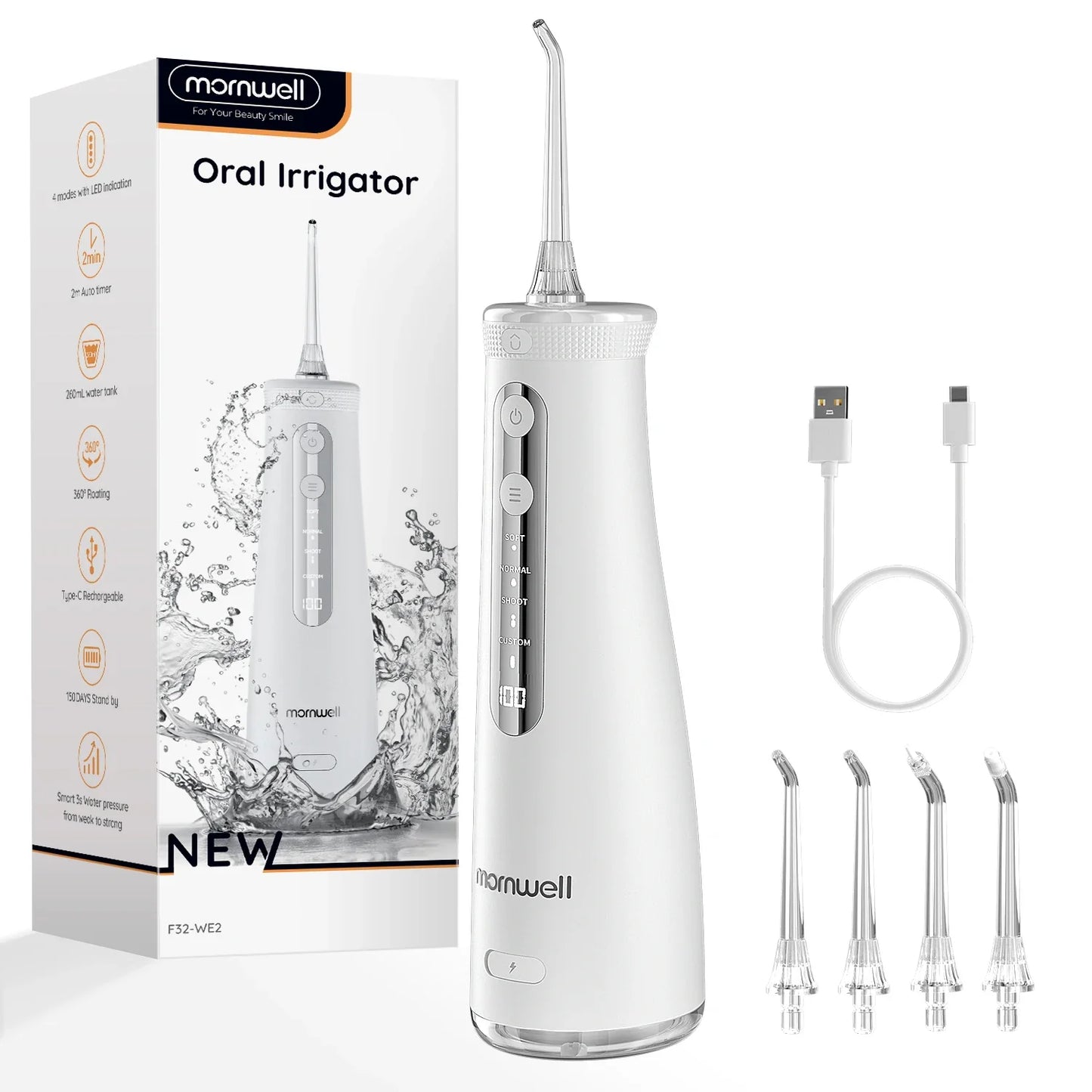 F32 Sonic Water Flosser – Deep Clean & Teeth Whitening