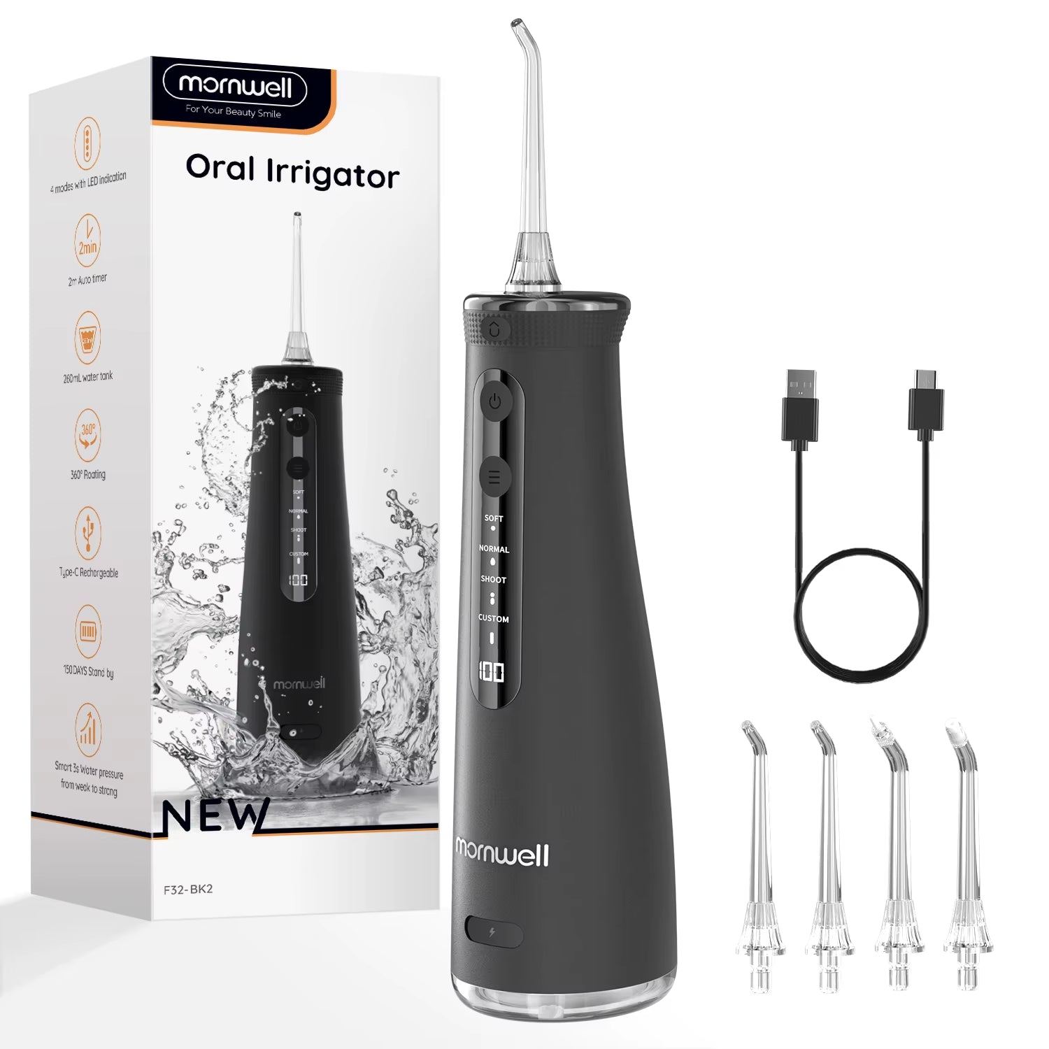 F32 Sonic Water Flosser – Deep Clean & Teeth Whitening